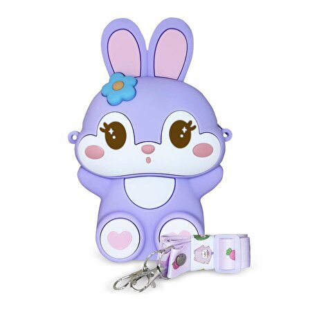 Ogi Mogi Toys Silikon Mor Tavşan Omuz Çantası