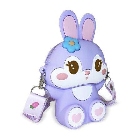 Ogi Mogi Toys Silikon Mor Tavşan Omuz Çantası