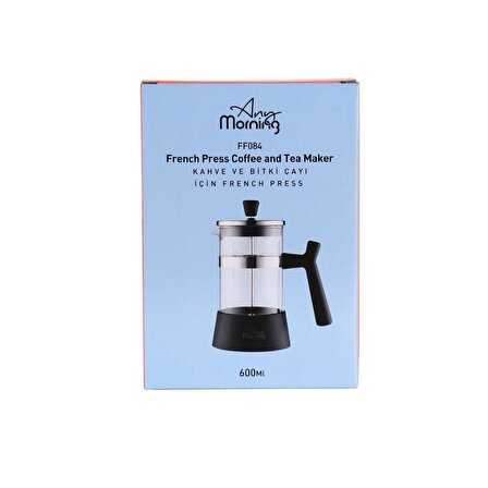Any Morning FF084 Kahve ve Bitki Çayı için French Press 600 ML