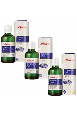 Balen Çörekotu (Çörek Otu) Yağı 50ml (3 Adet)