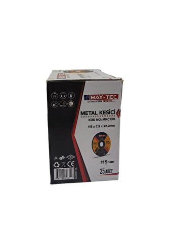 Baytec Metal Kesici Mk 0100 115X2.5X22mm 25 Adet