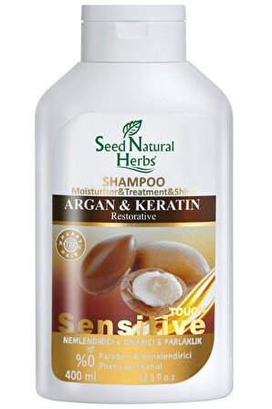 Seed Natural Herbs Argan & Keratin Şampuan Nemlendirici Onarıcı 400 ML