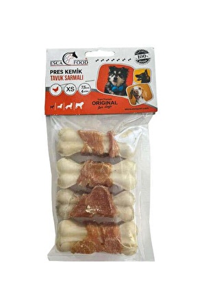 Esca Food Tavuklu Press Kemik Köpek Ödülü 7.5 Cm 115 Gr 4 lü