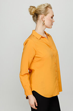 Ekol Kadın Klasik Gömlek 5582 Mango