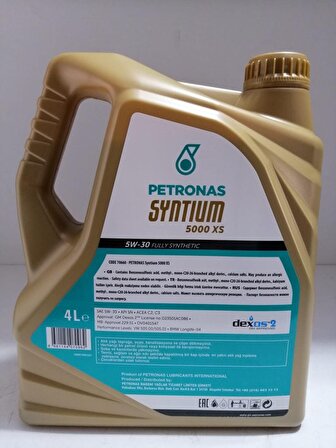 PETRONAS SYNTINUM 5000 XS (PARTİKÜL/DPF) 5w-30 4 Lt