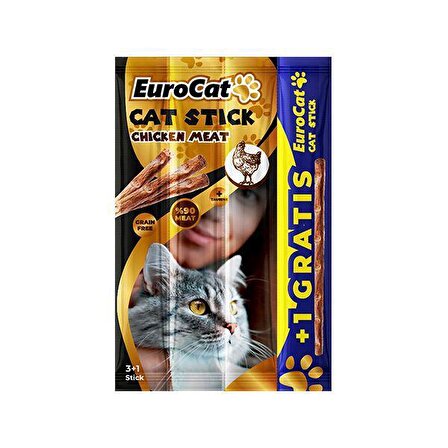 EuroCat Tavuklu Çubuk Yetişkin Kedi Ödülü 4x5 g 