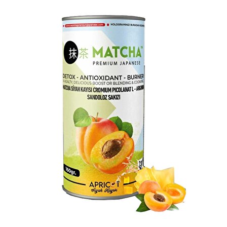 Matcha Premium Japanese Siyah Kayısılı Matcha Çayı 20 x 8GR x 2 Kutu