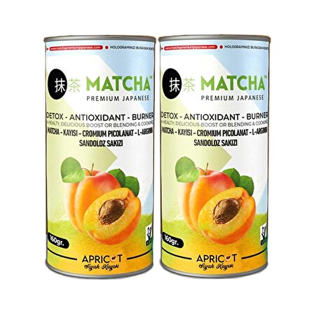 Matcha Premium Japanese Siyah Kayısılı Matcha Çayı 20 x 8GR x 2 Kutu