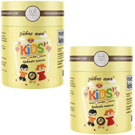 Zühre Ana Kids Arı Sütü Pekmez Bal ve Vitamin Katkılı Kakaolu Macun 240 ml 2 ADET