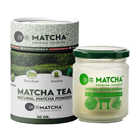 Matcha Premium Japanese Matcha Tozu Natural Powder Maça Çayı 50GR x 2 Kutu