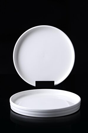Acar 11806 Bianca 6'lı Beyaz Porselen Yuvarlak Servis Tabak 23,5 cm