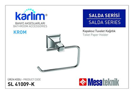 Karlim® Salda Serisi Kapaksız Tuvalet Kağıtlık - Krom Kaplama