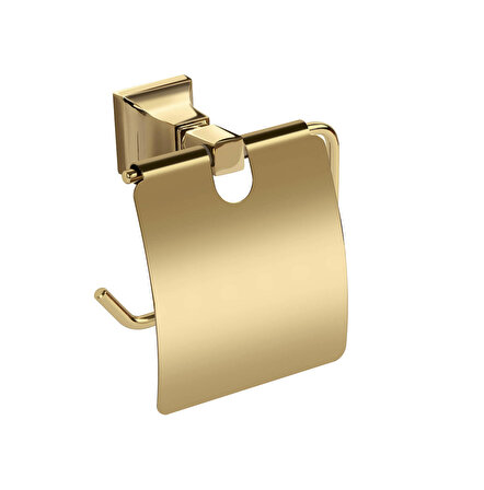 Karlim® Salda Serisi Kapaklı Tuvalet Kağıtlık - Gold Kaplama