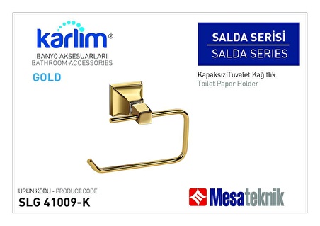 Karlim® Salda Serisi Kapaksız Tuvalet Kağıtlık - Gold Kaplama