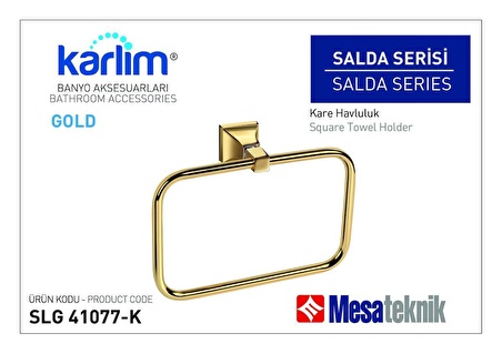 Karlim® Salda Serisi Kare Havluluk - Gold Kaplama