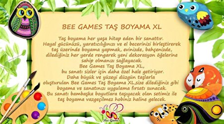 Bee Games 2 Adet Taş Boyama Xl Hobi Uygulama Boyama Seti