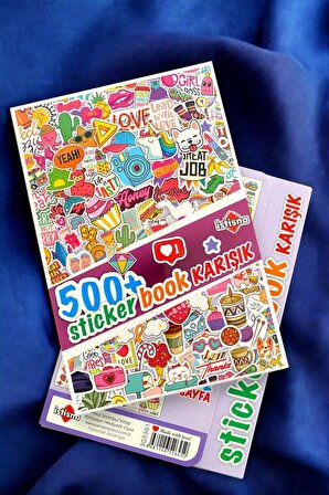 22 Sayfa  500+ Sticker Book Etiket Kitabı Sticker Defteri A5 Boyut Etiket Seti