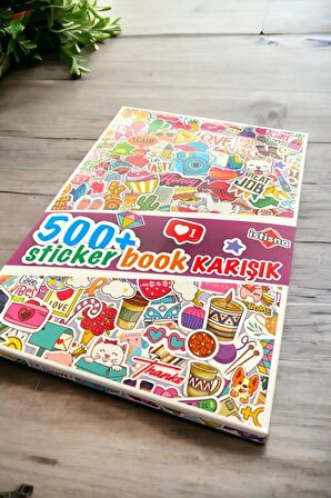 22 Sayfa  500+ Sticker Book Etiket Kitabı Sticker Defteri A5 Boyut Etiket Seti