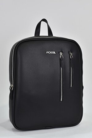 Fossil Unisex Laptop & Evrak Deri Sırt Çantası Siyah 2035