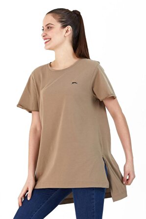Merılyn Kadın T-shirt Bej Kadın Tişört Slazenger Bej Tişört 