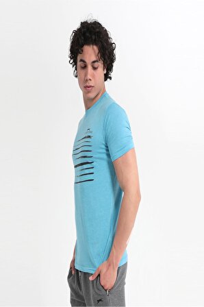 Slazenger MACSEN Erkek T-Shirt Mavi