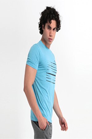 Slazenger MACSEN Erkek T-Shirt Mavi