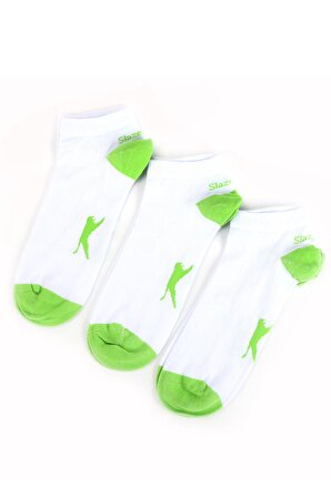 Slazenger JACKIE 3 lü Kadın Çorap Beyaz / Yeşil