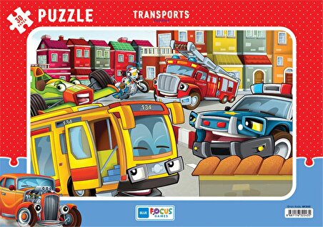 Blue Focus 30 Parça Puzzle - Taşıtlar (Transports)