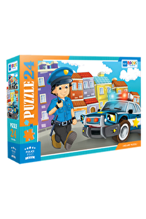 Blue Focus Polis 3+ Yaş Büyük Boy Puzzle 24 Parça