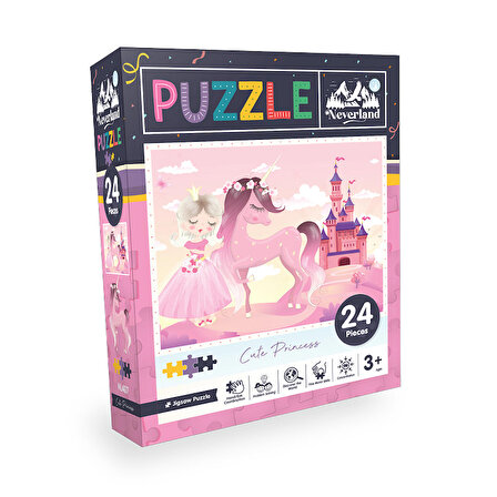 Neverland Sevimli Prenses 2+ Yaş Büyük Boy Puzzle 24 Parça