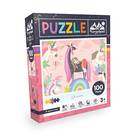 Neverland Tek Boynuzlu At 6+ Yaş Küçük Boy Puzzle 100 Parça