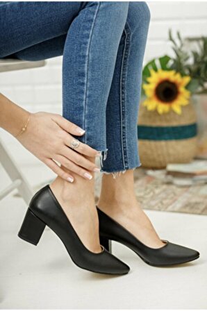 Dublin Kadın Topuklu Ayakkabı - Siyah Cilt