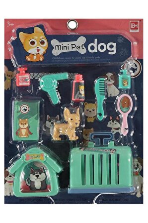 10 Parça Mini Pet Dog Oyuncak Set Mini Köpek Bakım Seti Oyuncak