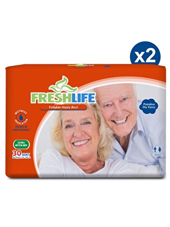 2'li Freshlife Xlarge Yetişkin Hasta Bezi 30x2 (60 Adet)