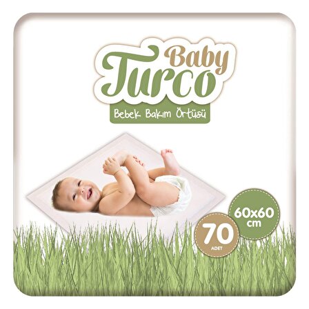 Baby Turco Bebek Bakım Örtüsü 60x60 cm 7x10 70 Adet