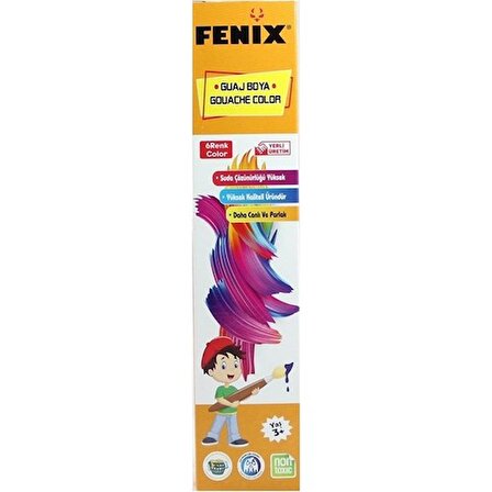 Fenix 6 Renk Akrilik Boya 6 X 25 ML- Ekonomik Öğrenci Tipi