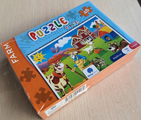 Gizzy Game Puzzle For Kids 48 Parça - Farm