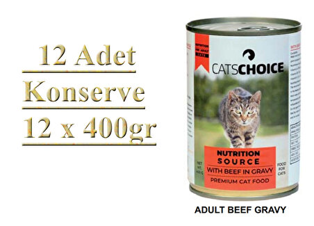 12X400 Gr Biftekli Yetişkin Kedi Maması Kedi Konservesi Nutrition Source With Beef In Gravy Premium Cat Food