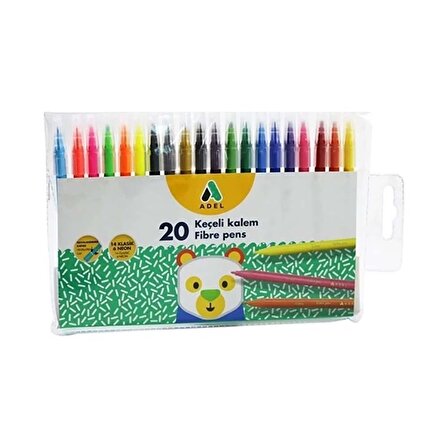 Adel Keçeli Kalem 20 Renk