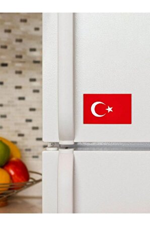 5 Adet Fırsat Paketi 112 x 75 mm Mıknatıslı Kurumsal Türk Bayrağı Magnet