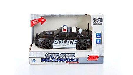 Adel Nitro Speed Polis Arabası 1:20 Sesli Işıklı Siyah
