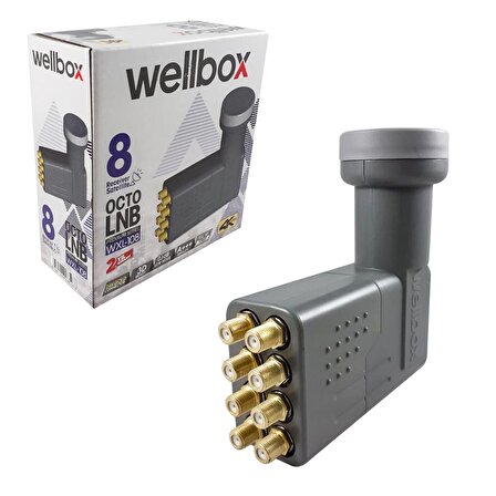 Wellbox Wxl208 Sekizli Lnb 4K Uhd 3D 0.1Db Universal Octo Lnb