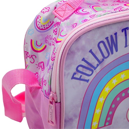 Muggle Termoslu Soft Rainbow Pembe Beslenme Çantası (MU-6733)