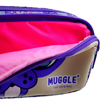 Muggle Dog Mor 2 Gözlü Kalemlik Çantası (MU-7020)