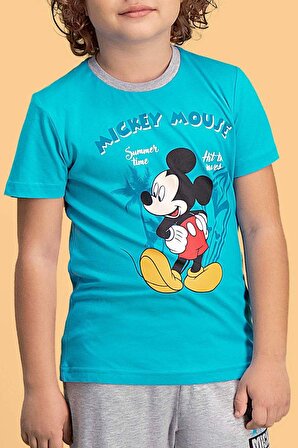 Mickey & Minnie Mouse Lisanslı Kırmızı Erkek Çocuk Kapri Takım D4123-C-V1