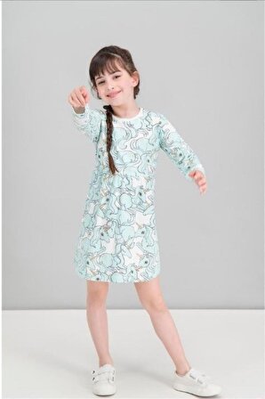 Rolypoly RP1562-3 V1 Kız Çocuk Elbise Krem/Nil