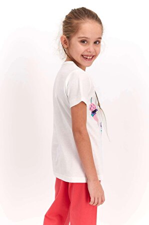 Rolypoly Happy Summer Krem Kız Çocuk T-Shirt