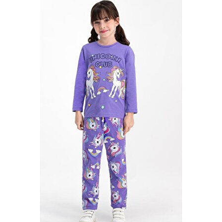 RolyPoly Unicorn Club Karmelanj Kız Çocuk Pijama Takımı