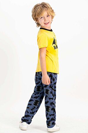 Batman Lisanslı Lisanslı Mimoza Kısa Kollu Erkek Çocuk Pijama Takımı