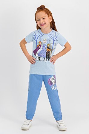 Karlar Ülkesi - Frozen Lisanslı Krem Kız Çocuk Pijama Takımı D4320-C